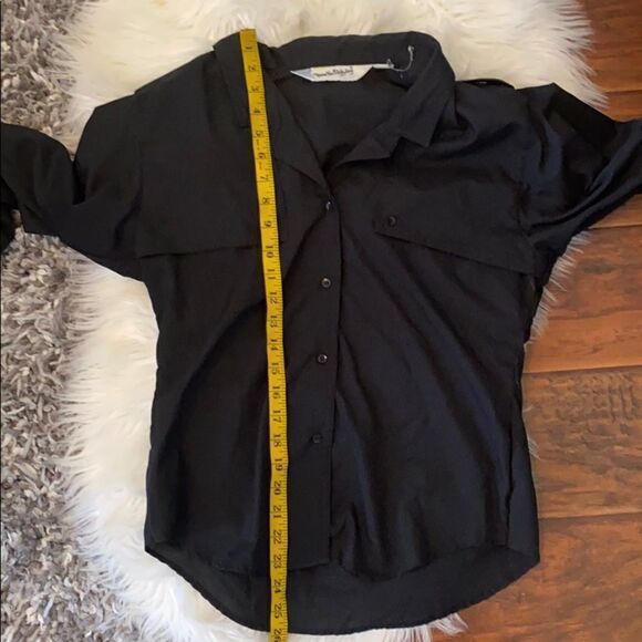 Vintage Diane Von Furstenberg Vintage Black Button Closure Shirt Minimalist - Picture 8 of 8
